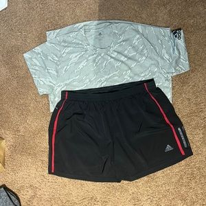 Adidas dri-fit and adidas running shirts